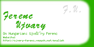 ferenc ujvary business card